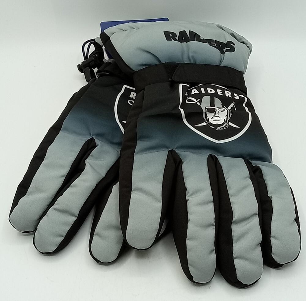 Okland Raiders NFL Forever Collectibles Winter Ski Glaoves L/XL